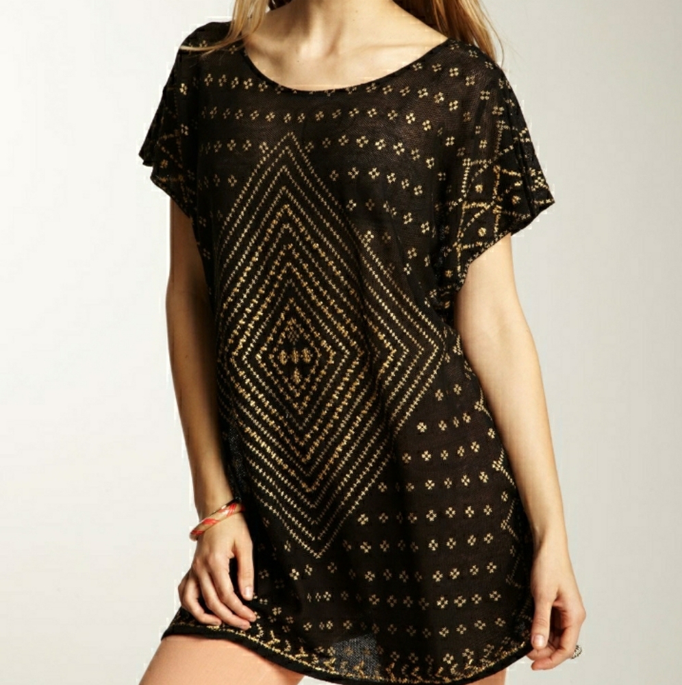 NWT FREE PEOPLE EMBELLISHED PONCHO TOP